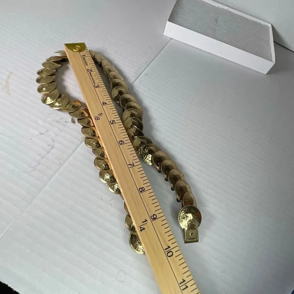 VTG coin belt stretch gold colored.